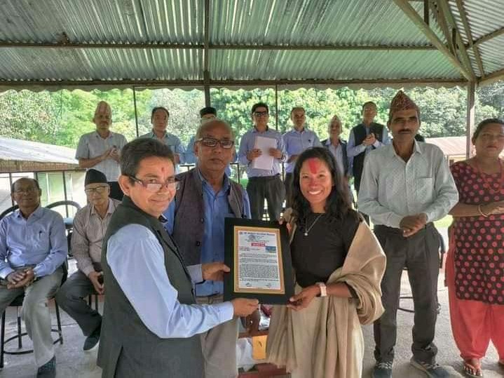 पूर्णिमा श्रेष्ठलाई सम्मान