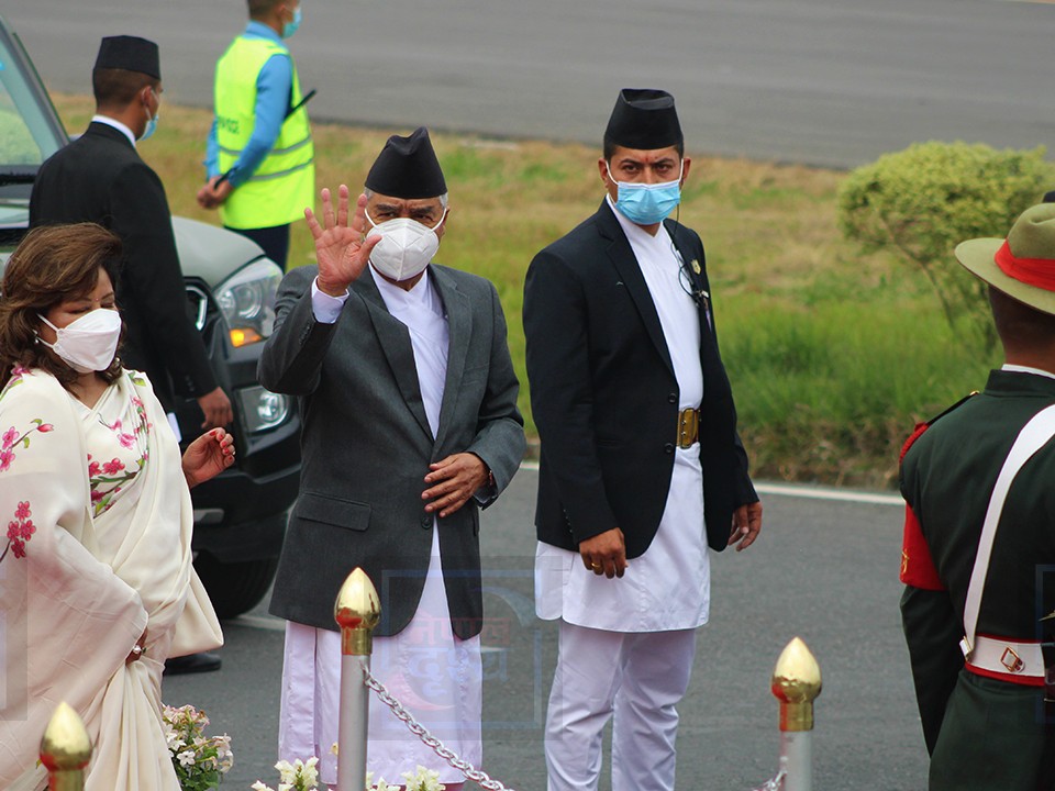 तीन दिने भारत भ्रमणमा प्रधानमन्त्री शेरबहादुर देउवा