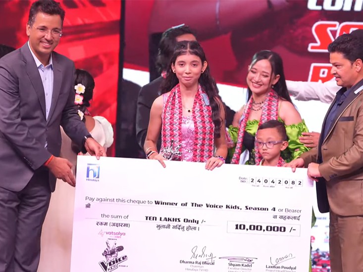The Voice Kids Nepal Season 4 को विजेता बनिन् सोनाली राजभण्डारी