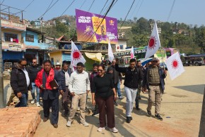 धादिङबेसीमा आचारसंहिता पालना गर्दै घरदैलोमा घले