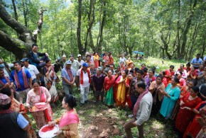 धादिङको त्रिपुरासुन्दरीमा सामुदायिक वन दिवशको अवसरमा सहकारी बगैचा तथा वृक्षारोपण कार्यक्रम