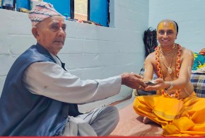 ८६ औँ जन्मदिनमा बुर्लाकोटीबाट नृसिंह धामलाई एक लाख बढी सहयोग