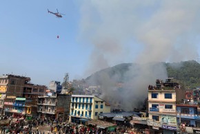 तनहुँको दमौली चोकमा आगलागी