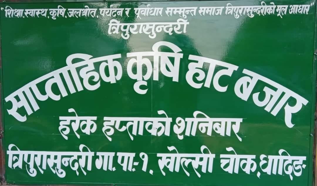 धादिङ,त्रिपुरासुन्दरी : भोलि पनि साप्ताहिक कृषि हाट बजार सल्यानटार खोल्सी चोकमा