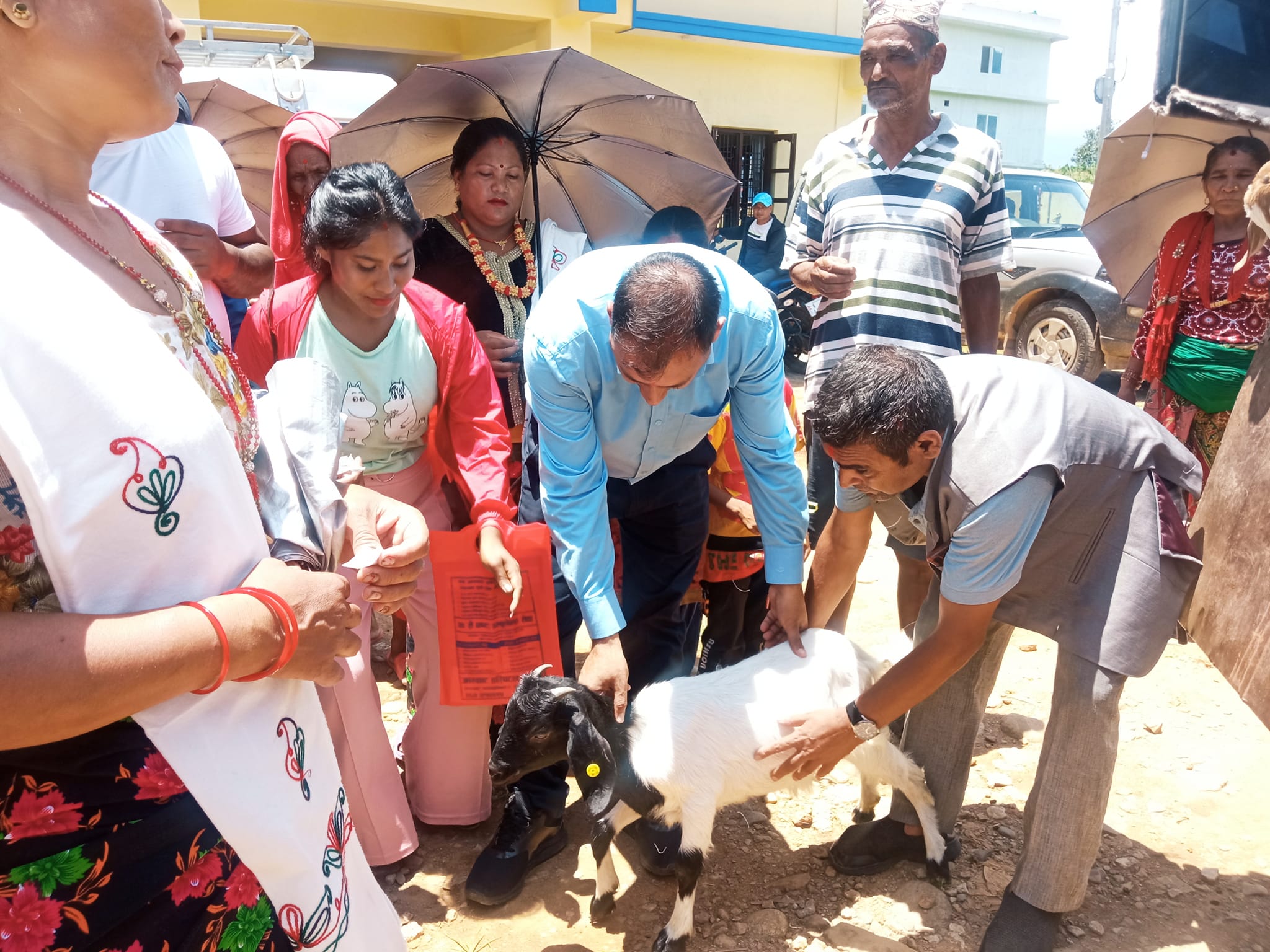 खड्का फर्मको बाख्रा उपहार, त्रिपुरासुन्दरी गाउँपालिका धादिङको हस्तान्तरण