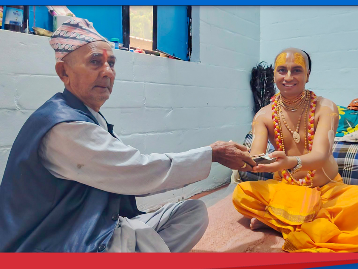 ८६ औँ जन्मदिनमा बुर्लाकोटीबाट नृसिंह धामलाई एक लाख बढी सहयोग