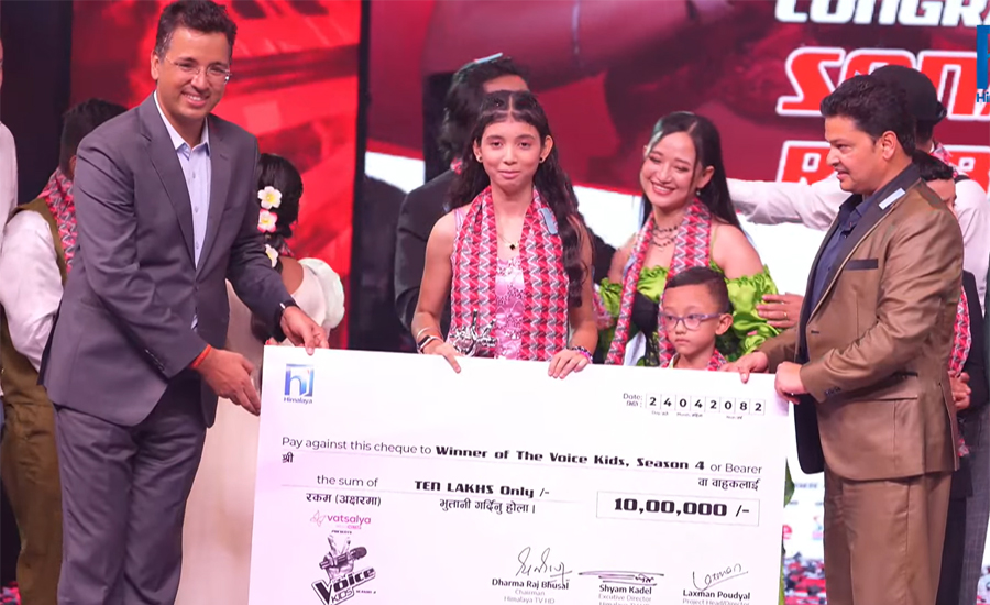The Voice Kids Nepal Season 4 को विजेता बनिन् सोनाली राजभण्डारी